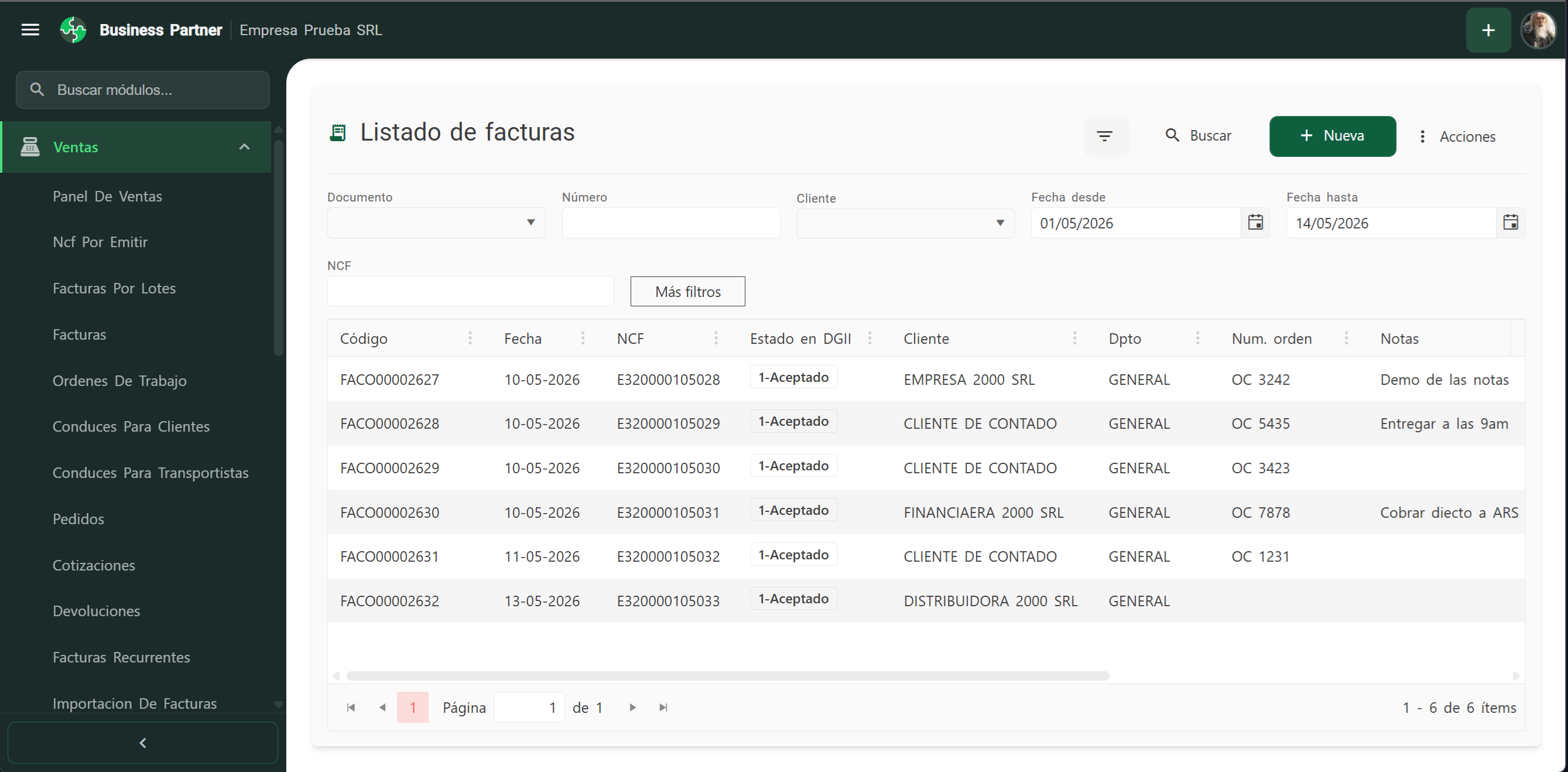 Estado de comprobantes electr&oacute;nicos e-CF en la DGII